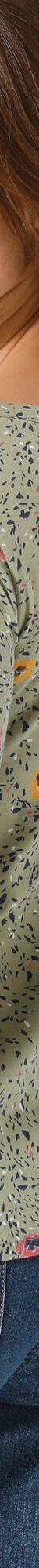 T-shirt col tunisien manches longues, imprimé (kaki) T-shirt col tunisien manches longues, imprimé (kaki)